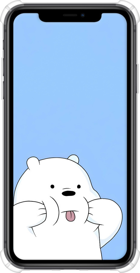 Силикон с усиленными углами чехол Милый мишка для Apple iPhone 11 - 6357sp-1722 изображение 