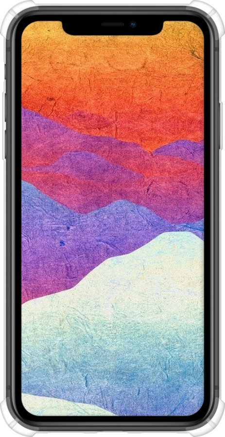 Силикон с усиленными углами чехол Горный закат для Apple iPhone 11 - 6479sp-1722 изображение 
