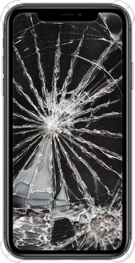 Силикон с усиленными углами чехол Glass для Apple iPhone 11 - 6608sp-1722 изображение 