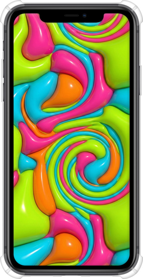 Силикон с усиленными углами чехол Y2K Jelly Dream для Apple iPhone 11 - 6780sp-1722 изображение 