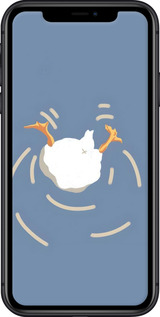 2D пластиковый чехол Гусь ныряет для Apple iPhone 11 - 6275t-1722 изображение 