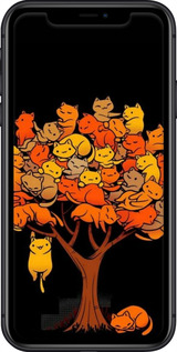 2D пластиковый чехол Дерево и котики для Apple iPhone 11 - 6516t-1722 изображение 