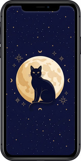 Силіконовий чехол Cute Cat Celestial/Witchy для Apple iPhone 11 - 6787u-1722 изображение 