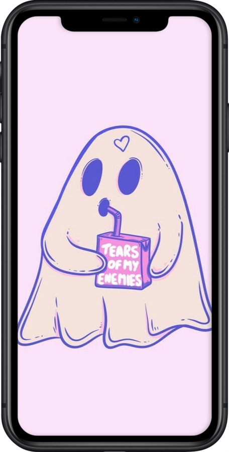 2D пластиковый чехол Милый призрак для Apple iPhone 11 - 6507t-1722 изображение 