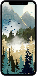 TPU чехол С изображением лесного пейзажа для Apple iPhone 12 Mini - 6548b-2071 изображение 