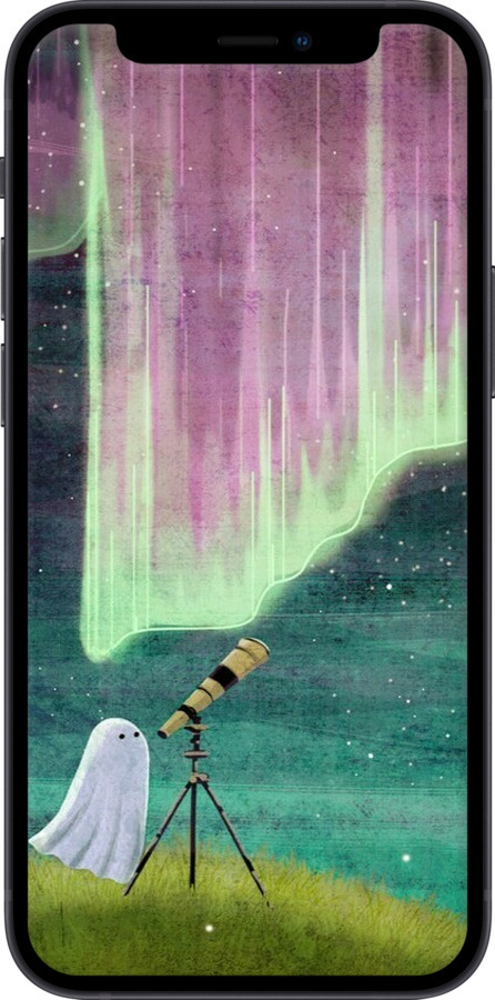 TPU чехол Привидение и звезды для Apple iPhone 12 Mini - 6443b-2071 изображение 