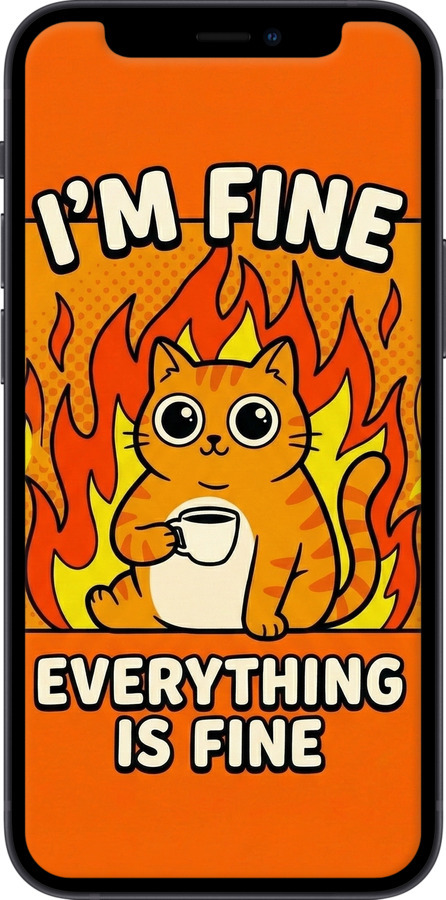 TPU чехол Funny Cat для Apple iPhone 12 Mini - 6786b-2071 изображение 