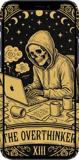 3D пластиковый глянцевый чехол The Overthinker для Apple iPhone 12 Mini - 6774c-2071 изображение 