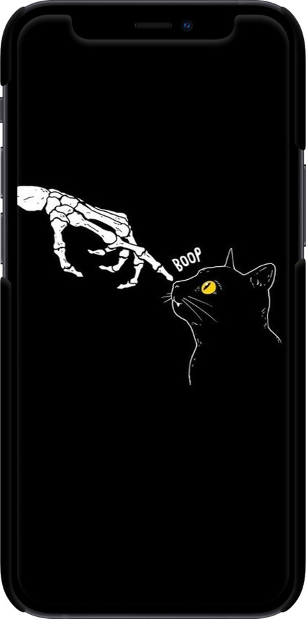 3D пластиковый глянцевый чехол Кошка для Apple iPhone 12 Mini - 6505c-2071 изображение 