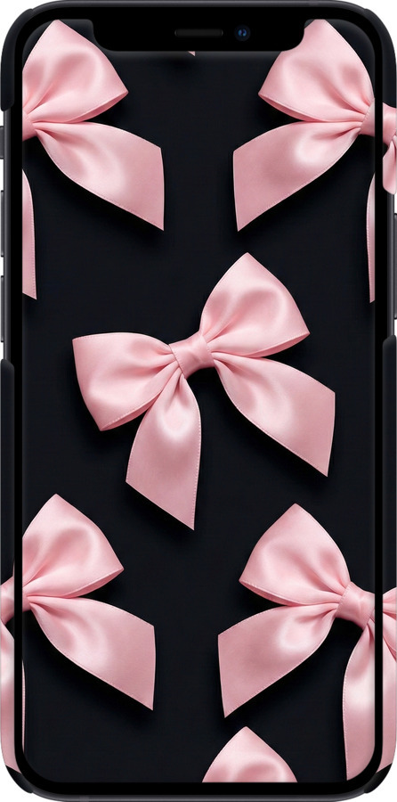 3D пластиковый глянцевый чехол Coquette Ribbons Dark Coquette для Apple iPhone 12 Mini - 6767c-2071 изображение 