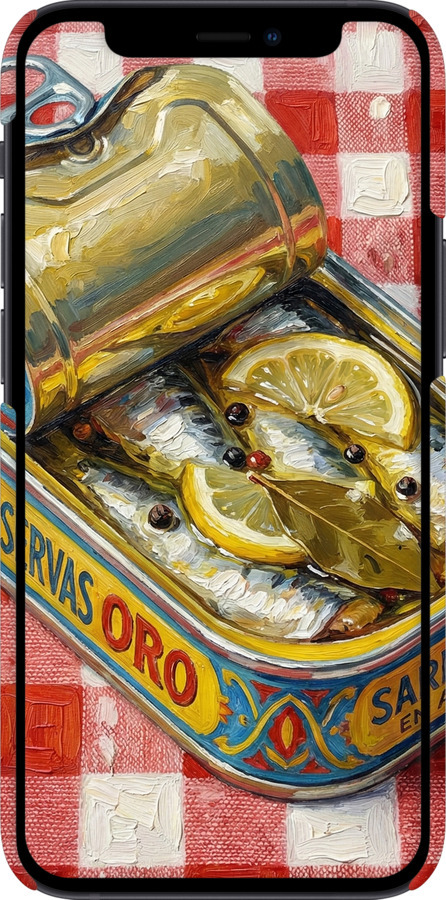 3D пластиковый глянцевый чехол Vintage Sardine Tin Phone для Apple iPhone 12 Mini - 6772c-2071 изображение 