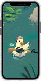 Чехол Bumper чехол Уточка с автоматом для Apple iPhone 12 Mini - 6356pc-2071 изображение 