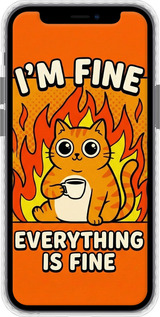 Чохол Bumper чехол Funny Cat для Apple iPhone 12 Mini - 6786pc-2071 изображение 