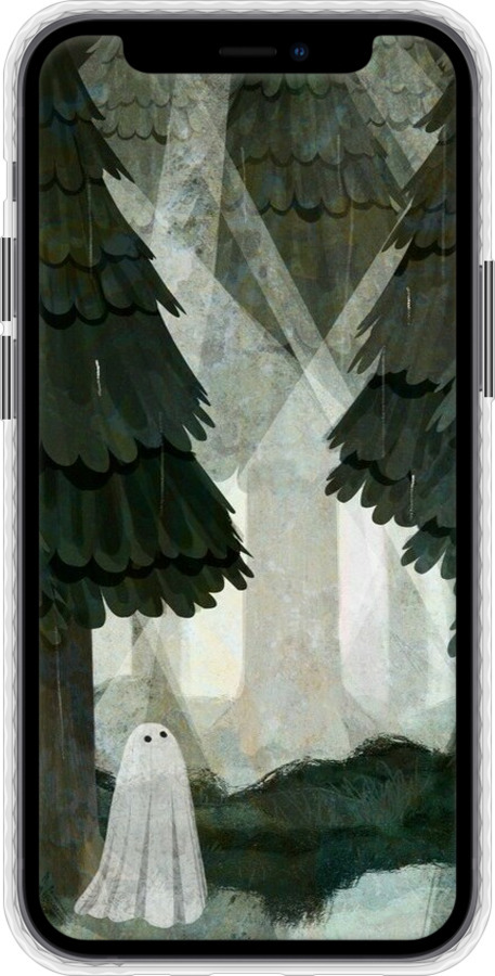 Чохол Bumper чехол Із зображенням соснового лісу та привида для Apple iPhone 12 Mini - 6420pc-2071 изображение 