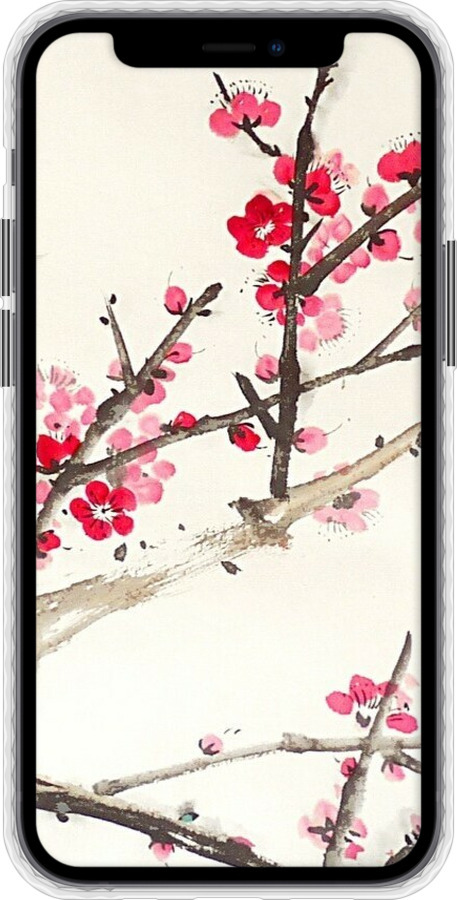 Чехол Bumper чехол Принт с изображением цветения сакуры для Apple iPhone 12 Mini - 6545pc-2071 изображение 