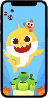 Силиконовый чехол Бейби Шарк для Apple iPhone 12 Mini - 6303u-2071 изображение 