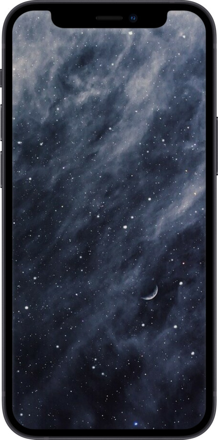 2D пластиковий чехол Сині хмари, Синій місяць для Apple iPhone 12 Mini - 6398t-2071 изображение 