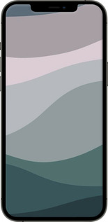 TPU чехол З фіолетовим та бірюзовим ретро-стилем та хвилями для Apple iPhone 12 Pro Max - 6533b-2054 изображение 