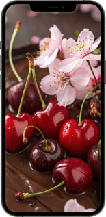 TPU чехол Вишня в шоколаде для Apple iPhone 12 Pro Max - 6698b-2054 изображение 