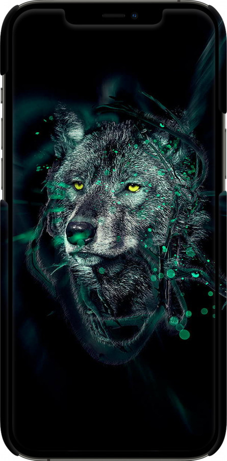 3D пластиковый глянцевый чехол Wolf для Apple iPhone 12 Pro Max - 6610c-2054 изображение 