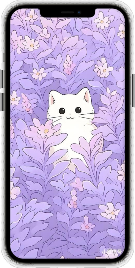 Чехол Bumper MagSafe чехол Котик в цветах для Apple iPhone 12 Pro Max - 6390pm-2054 изображение 