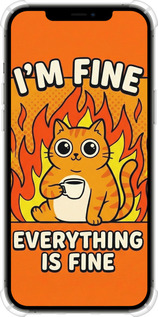 Силикон с усиленными углами чехол Funny Cat для Apple iPhone 12 Pro Max - 6786sp-2054 изображение 