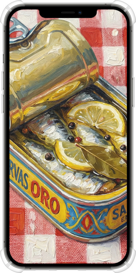 Силіконовий протиударний с посиленими кутами чехол Vintage Sardine Tin Phone для Apple iPhone 12 Pro Max - 6772sp-2054 изображение 