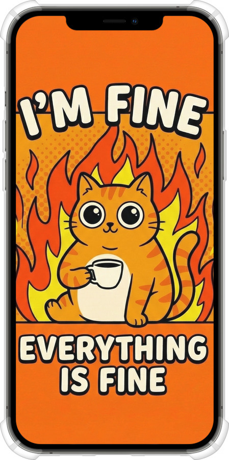 Силикон с усиленными углами чехол Funny Cat для Apple iPhone 12 Pro Max - 6786sp-2054 изображение 