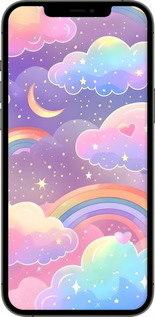 2D пластиковий чехол Хмари та веселка для Apple iPhone 12 Pro Max - 6312t-2054 изображение 