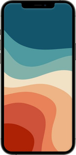 2D пластиковый чехол В стиле ретро с волнами для Apple iPhone 12 Pro Max - 6531t-2054 изображение 