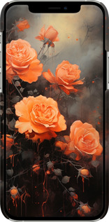 3D пластиковий глянцевий чехол Оранжеві троянди для Apple iPhone 12 Pro - 5944c-2052 изображение 