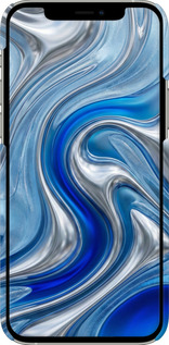 3D пластиковый глянцевый чехол Liquid Chrome для Apple iPhone 12 Pro - 6781c-2052 изображение 