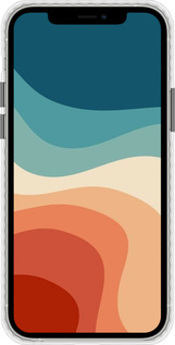 Чохол Bumper чехол У стилі ретро з хвилями для Apple iPhone 12 - 6531pc-2053 изображение 