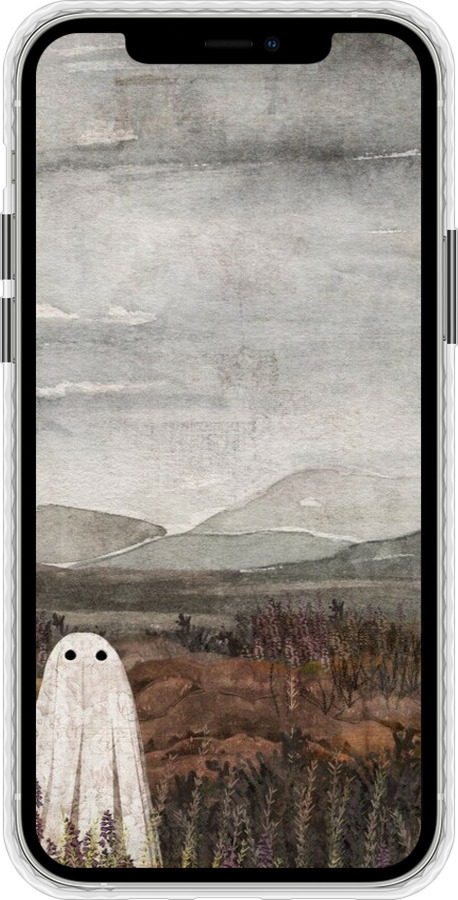 Чехол Bumper чехол Одинокий призрак на фоне гор для Apple iPhone 12 Pro - 6486pc-2052 изображение 