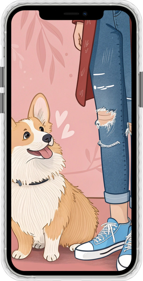 Чохол Bumper чехол Корги 3 для Apple iPhone 12 - 6707pc-2053 изображение 