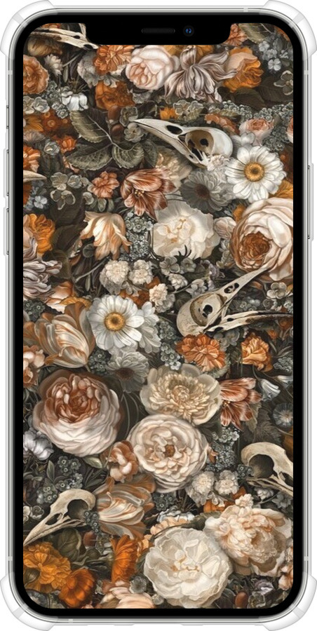 Силикон с усиленными углами чехол В стиле барокко-мрачный для Apple iPhone 12 - 6404sp-2053 изображение 