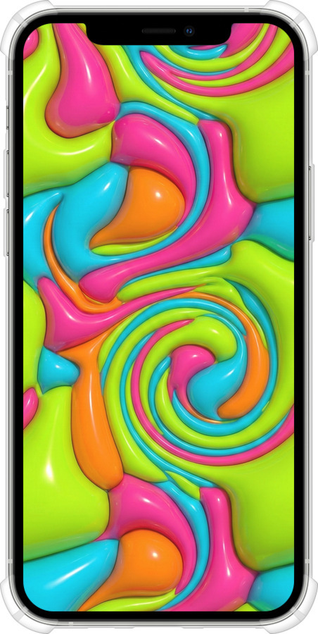 Силикон с усиленными углами чехол Y2K Jelly Dream для Apple iPhone 12 Pro - 6780sp-2052 изображение 