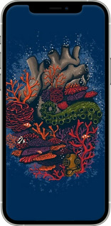 2D пластиковий чехол Серце моря для Apple iPhone 12 - 6506t-2053 изображение 