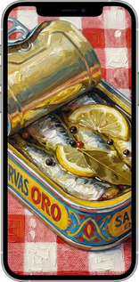 2D пластиковый чехол Vintage Sardine Tin Phone для Apple iPhone 12 - 6772t-2053 изображение 