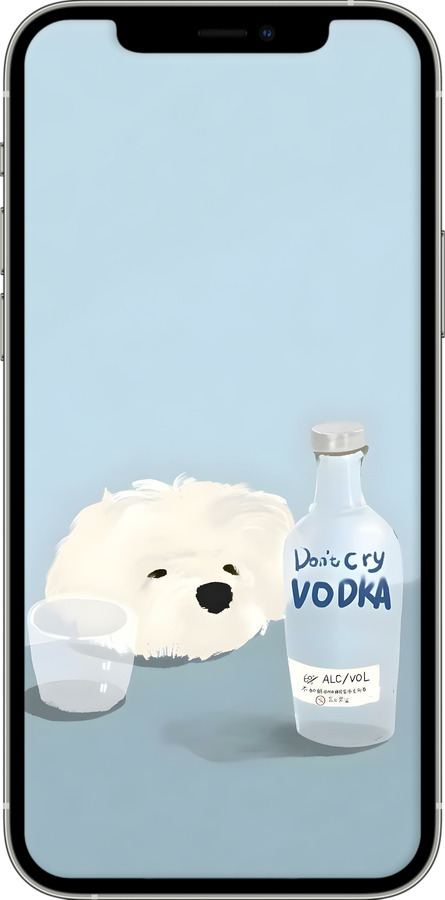 2D пластиковый чехол Пес водка для Apple iPhone 12 - 6368t-2053 изображение 