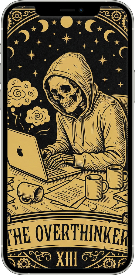 2D пластиковый чехол The Overthinker для Apple iPhone 12 - 6774t-2053 изображение 