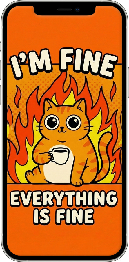 2D пластиковый чехол Funny Cat для Apple iPhone 12 Pro - 6786t-2052 изображение 