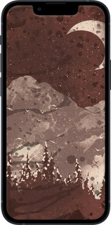 TPU чехол С изображением лунного пейзажа в ночном лесу для Apple iPhone 13 Mini - 6546b-2373 изображение 