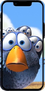 3D пластиковий матовий чехол Angry Birds для Apple iPhone 13 Mini - 6008m-2373 изображение 