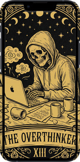 3D пластиковый матовый чехол The Overthinker для Apple iPhone 13 Mini - 6774m-2373 изображение 