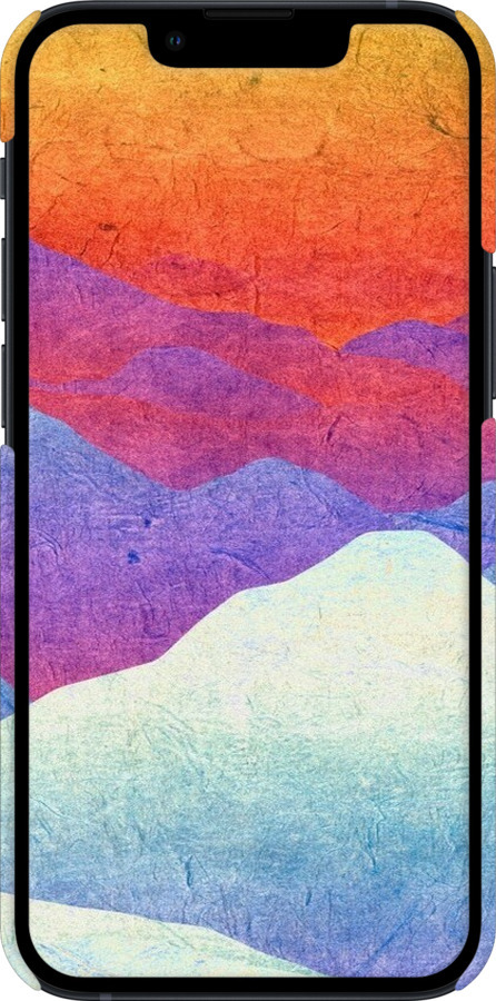 3D пластиковый матовый чехол Горный закат для Apple iPhone 13 Mini - 6479m-2373 изображение 