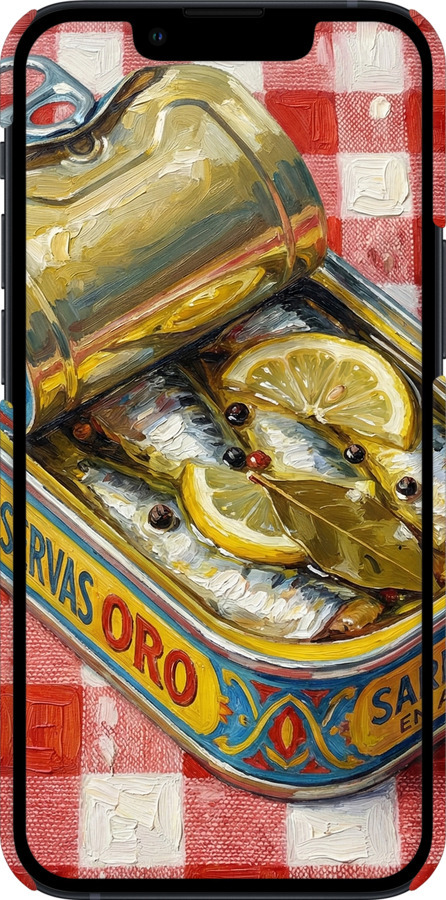 3D пластиковый матовый чехол Vintage Sardine Tin Phone для Apple iPhone 13 Mini - 6772m-2373 изображение 