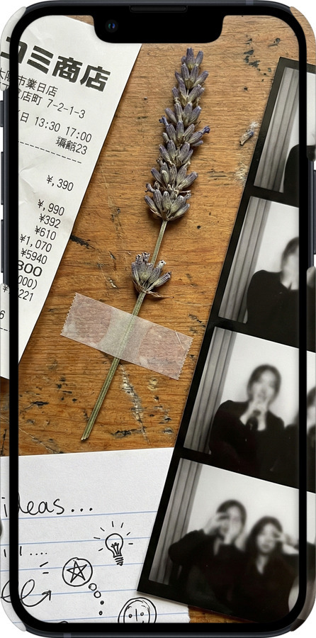 3D пластиковый матовый чехол Aesthetic Scrapbook Collage для Apple iPhone 13 Mini - 6773m-2373 изображение 