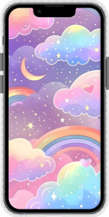 Чехол Bumper MagSafe чехол Облака и радуга для Apple iPhone 13 Mini - 6312pm-2373 изображение 