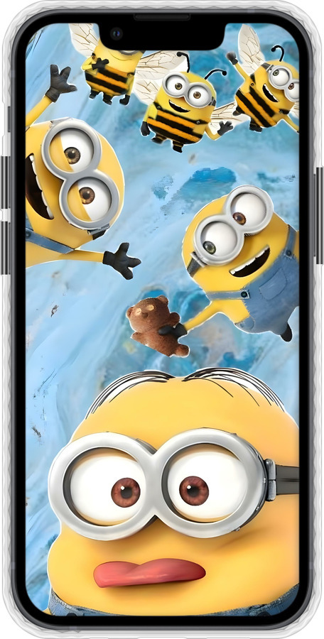 Чехол Bumper чехол Миньоны для Apple iPhone 13 Mini - 6386pc-2373 изображение 